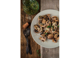 Запечені печериці з лимоном.