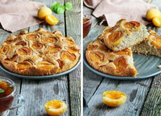 Справжню насолоду: пишний пиріг з корицею і абрикосами.
