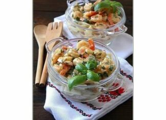 Паста з креветками.