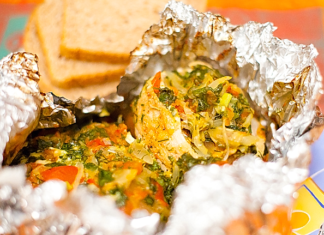 Чеська курка у фользі.