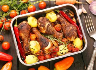 Курячі гомілки з овочами: експрес-вечерю від Раїси Алибековой.