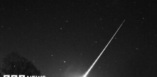 Масивний метеор пронісся небом над Англією: кадри з відеореєстратора